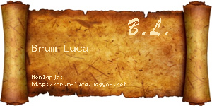 Brum Luca névjegykártya